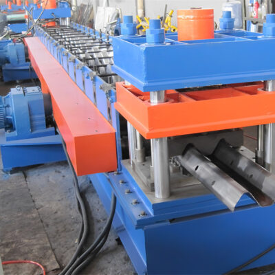 Two waves highway guardrail machine